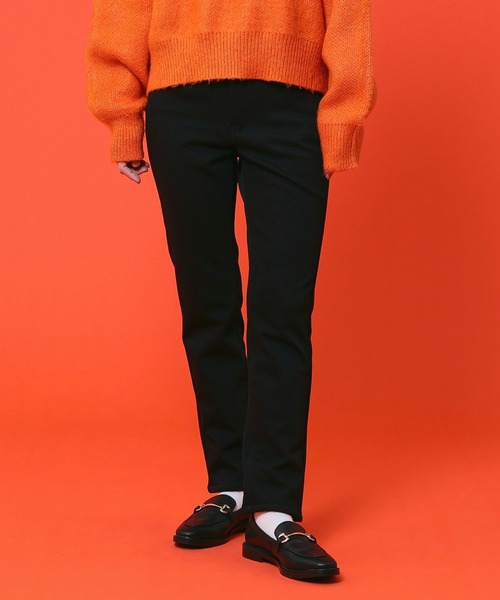 EDWIN(エドウィン)の「EDWIN LADIES 『裏シャギーであったかい。』BODY FIRE ジャージーズスリムストレートデニムパンツ【スタンダードモデル】【暖】【冬用】(デニムパンツ・レディース・インディゴブルー/ダークインディゴブルー/ブラック/グレー系その他/オリーブ・X-SMALL/SMALL/MEDIUM/LARGE)」の2枚目の写真