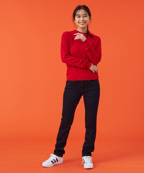EDWIN(エドウィン)の「EDWIN LADIES 『裏シャギーであったかい。』BODY FIRE ジャージーズスリムストレートデニムパンツ【スタンダードモデル】【暖】【冬用】(デニムパンツ・レディース・インディゴブルー/ダークインディゴブルー/ブラック/グレー系その他/オリーブ・X-SMALL/SMALL/MEDIUM/LARGE)」の19枚目の写真