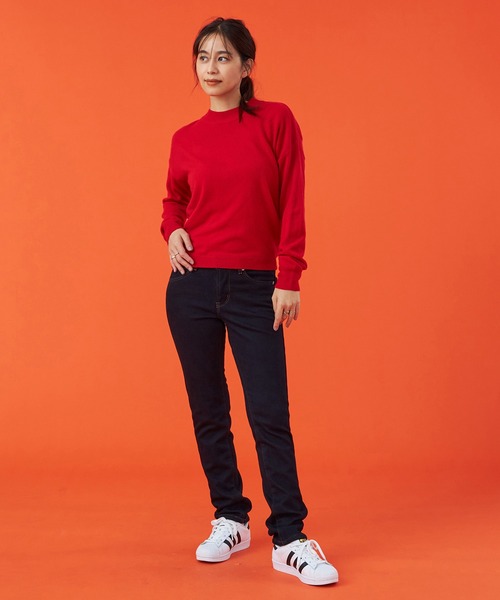 EDWIN(エドウィン)の「EDWIN LADIES 『裏シャギーであったかい。』BODY FIRE ジャージーズスリムストレートデニムパンツ【スタンダードモデル】【暖】【冬用】(デニムパンツ・レディース・インディゴブルー/ダークインディゴブルー/ブラック/グレー系その他/オリーブ・X-SMALL/SMALL/MEDIUM/LARGE)」の20枚目の写真