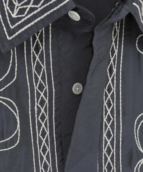 CURRENTAGE（カレンテージ）の「【CURRENTAGE/カレンテージ】Embroidery shirt（シャツ/ブラウス・レディース・ネイビー・FREE）」の11枚目の写真