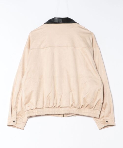 STYLEBLOCK(スタイルブロック)の「異素材切替スエードブルゾン(その他アウター・レディース・ブラック/アイボリー/ブラウン・FREE)」の4枚目の写真