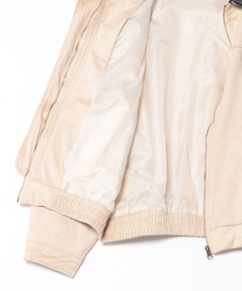 STYLEBLOCK(スタイルブロック)の「異素材切替スエードブルゾン(その他アウター・レディース・ブラック/アイボリー/ブラウン・FREE)」の5枚目の写真