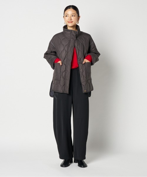 HELIOPOLE（エリオポール）の「QUILTED MILITARY BLOUSON（ブルゾン・レディース・ベージュ/チャコールグレー・36/38）」の4枚目の写真