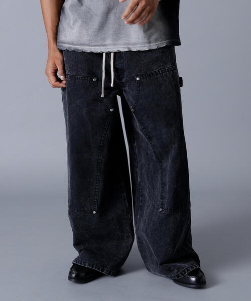 DANKE SCHON(ダンケシェーン)の「DankeSchon/ダンケシェーン/DUCK W-KNEE PANTS(その他パンツ・レディース・ベージュ/ブラック・L/M)」の2枚目の写真