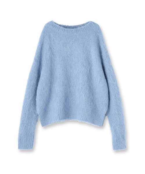 UNTITLED（アンタイトル）の「【ゆったり】アルパカ混シャギーニット（ニット/セーター・レディース・グレー/ライトパープル/ライトブルー・02）」の4枚目の写真