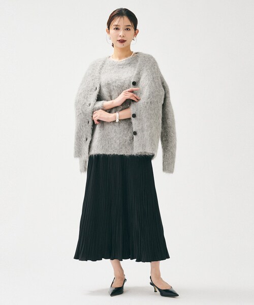 UNTITLED（アンタイトル）の「【ゆったり】アルパカ混シャギーニット（ニット/セーター・レディース・グレー/ライトパープル/ライトブルー・02）」の7枚目の写真