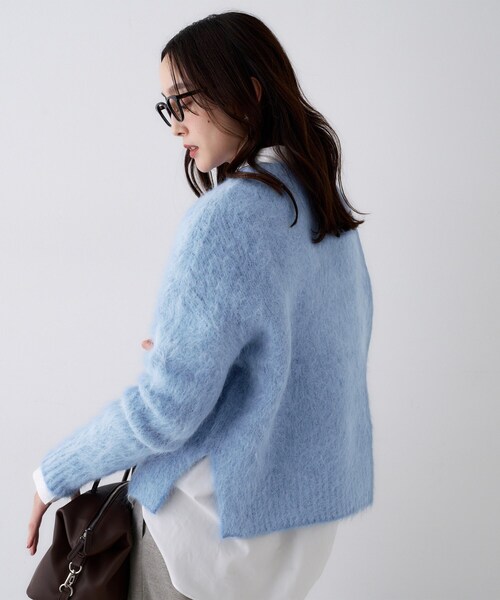 UNTITLED（アンタイトル）の「【ゆったり】アルパカ混シャギーニット（ニット/セーター・レディース・グレー/ライトパープル/ライトブルー・02）」の16枚目の写真