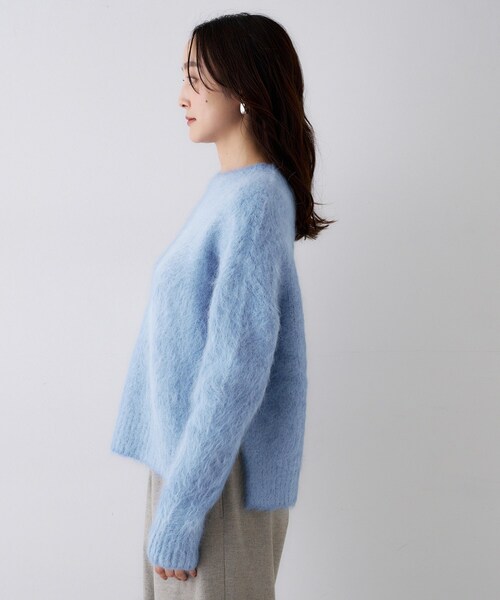 UNTITLED（アンタイトル）の「【ゆったり】アルパカ混シャギーニット（ニット/セーター・レディース・グレー/ライトパープル/ライトブルー・02）」の20枚目の写真