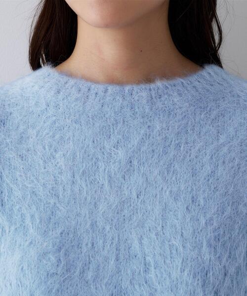 UNTITLED（アンタイトル）の「【ゆったり】アルパカ混シャギーニット（ニット/セーター・レディース・グレー/ライトパープル/ライトブルー・02）」の22枚目の写真