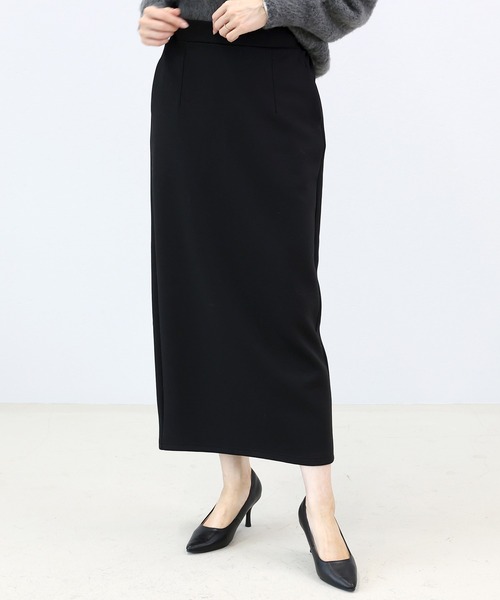 Aletta vita（アレッタビータ）の「【選べる着丈】ダンボールスリットロングスカート（スカート・レディース・オフホワイト/ブラック/グレイッシュベージュ・M/MT）」の3枚目の写真