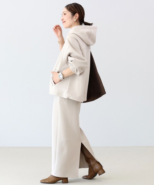 Aletta vita（アレッタビータ）の「【選べる着丈】ダンボールスリットロングスカート（スカート・レディース・オフホワイト/ブラック/グレイッシュベージュ・M/MT）」の13枚目の写真