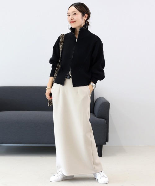 Aletta vita（アレッタビータ）の「【選べる着丈】ダンボールスリットロングスカート（スカート・レディース・オフホワイト/ブラック/グレイッシュベージュ・M/MT）」の15枚目の写真