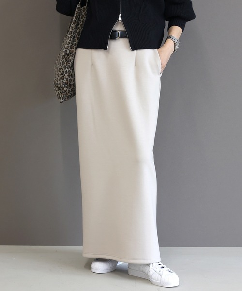 Aletta vita（アレッタビータ）の「【選べる着丈】ダンボールスリットロングスカート（スカート・レディース・オフホワイト/ブラック/グレイッシュベージュ・M/MT）」の14枚目の写真