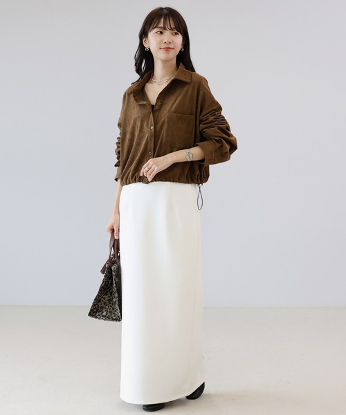 Aletta vita（アレッタビータ）の「【選べる着丈】ダンボールスリットロングスカート（スカート・レディース・オフホワイト/ブラック/グレイッシュベージュ・M/MT）」の22枚目の写真