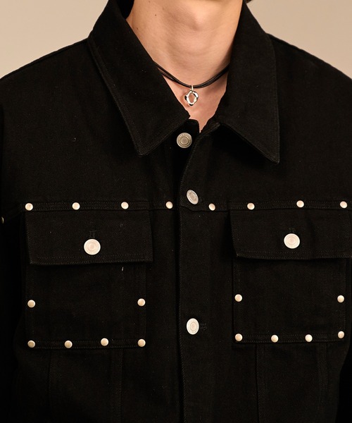 Forte(フォルテ)(フォルテ)の「Studded Washed Denim Jacket/スタッズウォッシュドデニムジャケット(デニムジャケット・メンズ・ブラック/ブラウン/グレー・MEDIUM/LARGE)」の20枚目の写真