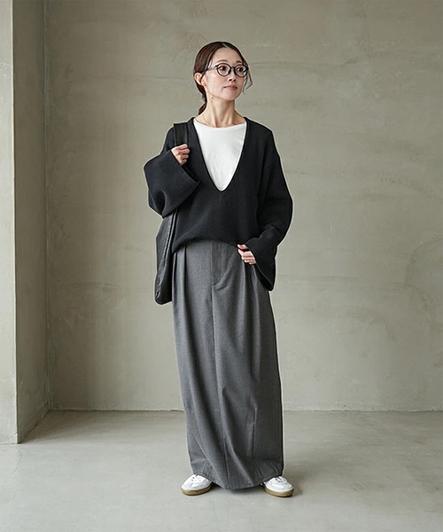 SOLAMONAT LARME（ソラモナラーム）の「タイトスカート（スカート・レディース・ブラック/ベージュ・40/38）」の3枚目の写真