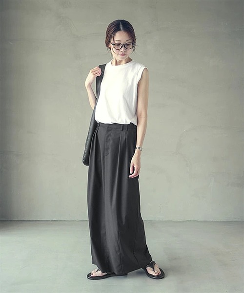 SOLAMONAT LARME（ソラモナラーム）の「タイトスカート（スカート・レディース・ブラック/ベージュ・40/38）」の6枚目の写真