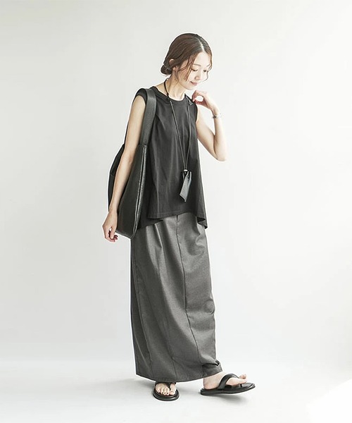 SOLAMONAT LARME（ソラモナラーム）の「タイトスカート（スカート・レディース・ブラック/ベージュ・40/38）」の4枚目の写真