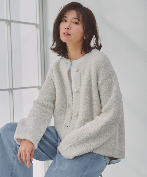 STORY×UNFILO】シャギーニット カーディガン（カーディガン/ボレロ