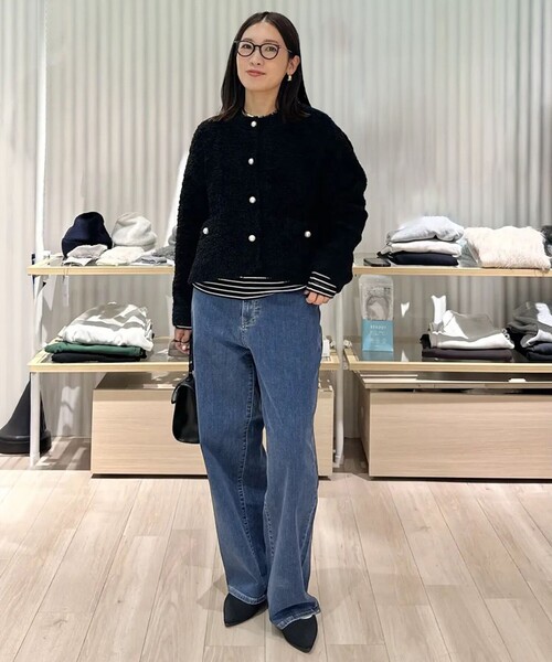 UNFILO(アンフィーロ)の「【STORY×UNFILO】シャギーニット カーディガン(カーディガン/ボレロ・レディース・ベージュ系/ライトイエロー系/ブラック系・MEDIUM/SMALL)」の20枚目の写真
