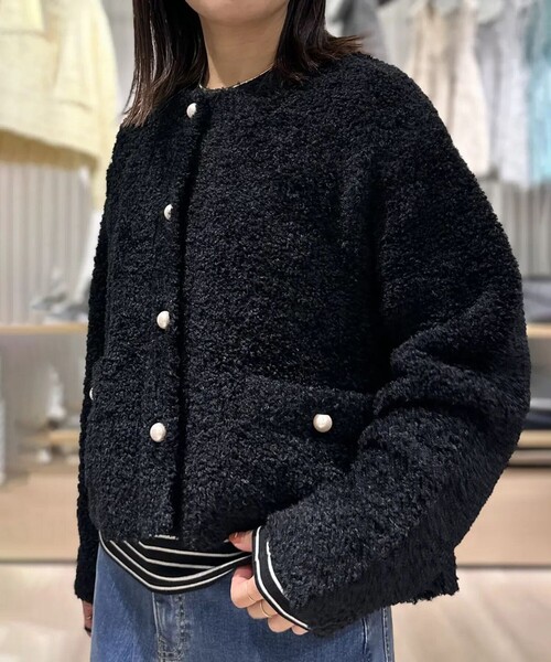 UNFILO(アンフィーロ)の「【STORY×UNFILO】シャギーニット カーディガン(カーディガン/ボレロ・レディース・ベージュ系/ライトイエロー系/ブラック系・MEDIUM/SMALL)」の21枚目の写真