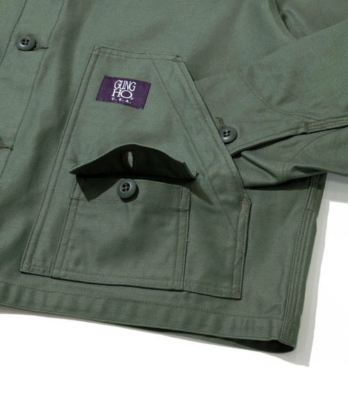 GUNG HO（ガンホー）の「GUNG HO/ ガンホー　BACK SATIN THE EXPEDITION JACKET（ブルゾン・メンズ・オリーブ/ベージュ・MEDIUM/LARGE/X-LARGE）」の6枚目の写真