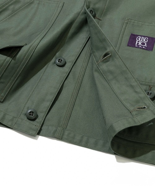 GUNG HO（ガンホー）の「GUNG HO/ ガンホー　BACK SATIN THE EXPEDITION JACKET（ブルゾン・メンズ・オリーブ/ベージュ・MEDIUM/LARGE/X-LARGE）」の7枚目の写真