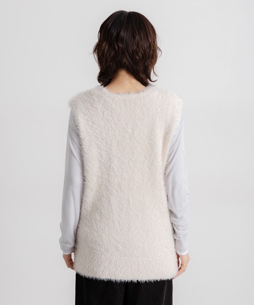 studio CLIP（スタディオクリップ）の「5ゲージフェザーヤーンワイドジップベスト（ベスト・レディース・ブラウン/チャコール/アイボリー/グレー・FREE）」の19枚目の写真