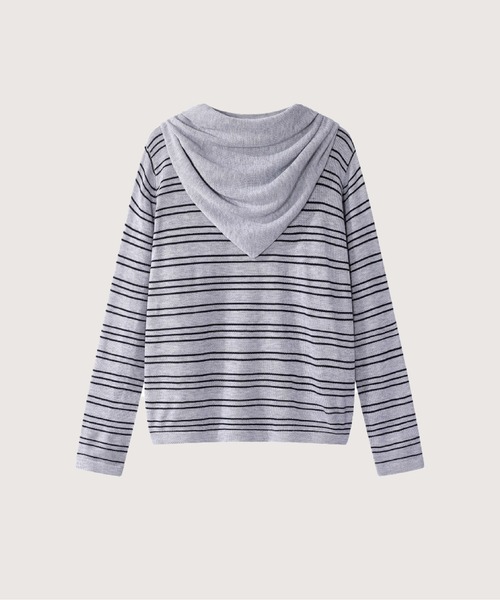 LA POMME jours（ラポミ・ジュール）の「Causal Stripe Long Sleeve T（Tシャツ/カットソー・レディース・グレー/ブルー/ホワイト・SMALL/MEDIUM/LARGE）」の4枚目の写真