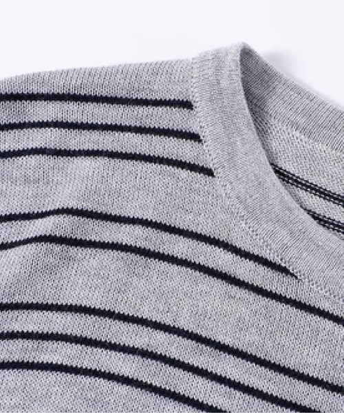 LA POMME jours（ラポミ・ジュール）の「Causal Stripe Long Sleeve T（Tシャツ/カットソー・レディース・グレー/ブルー/ホワイト・SMALL/MEDIUM/LARGE）」の5枚目の写真