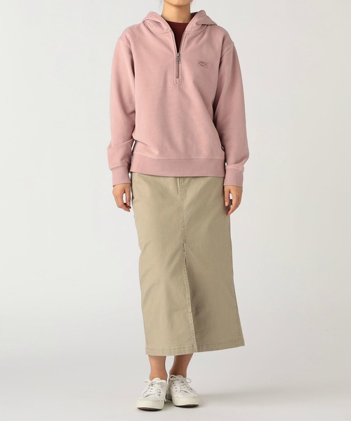 Dickies（ディッキーズ）の「ハーフジップフーディ―（パーカー・レディース・ピンク/ブラック/ホワイト・SMALL/MEDIUM）」の3枚目の写真