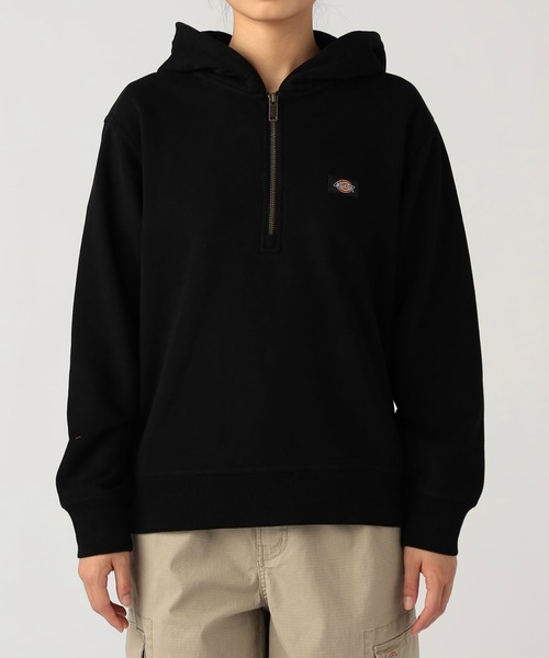 Dickies（ディッキーズ）の「ハーフジップフーディ―（パーカー・レディース・ピンク/ブラック/ホワイト・SMALL/MEDIUM）」の6枚目の写真