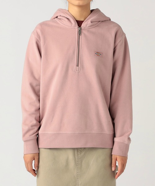 Dickies（ディッキーズ）の「ハーフジップフーディ―（パーカー・レディース・ピンク/ブラック/ホワイト・SMALL/MEDIUM）」の13枚目の写真