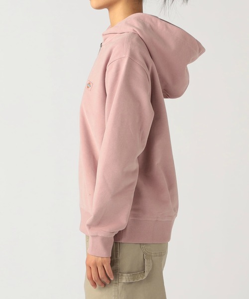 Dickies（ディッキーズ）の「ハーフジップフーディ―（パーカー・レディース・ピンク/ブラック/ホワイト・SMALL/MEDIUM）」の14枚目の写真