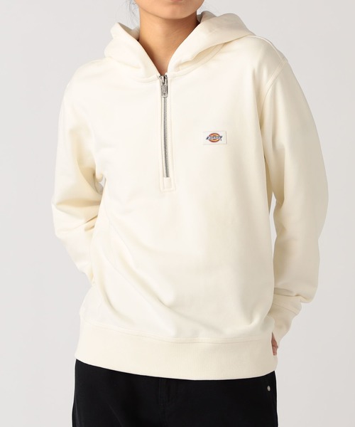Dickies（ディッキーズ）の「ハーフジップフーディ―（パーカー・レディース・ピンク/ブラック/ホワイト・SMALL/MEDIUM）」の18枚目の写真