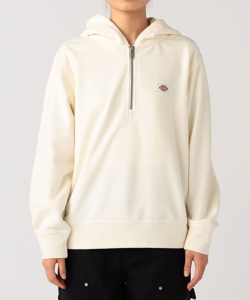 Dickies（ディッキーズ）の「ハーフジップフーディ―（パーカー・レディース・ピンク/ブラック/ホワイト・SMALL/MEDIUM）」の19枚目の写真