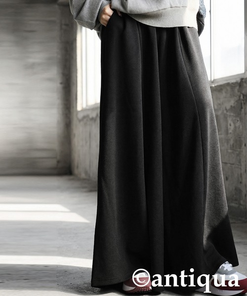 antiqua(アンティカ)の「ワイドイージーパンツ(その他パンツ・レディース・チャコールグレー/ブラック・ONESIZE)」の13枚目の写真