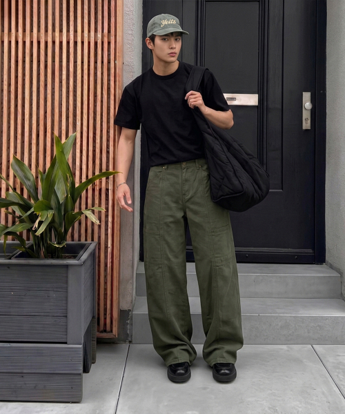 AGOD（エージーオーディー）の「サイド切り替えポケットピーチスキンコットンパンツ[ライトカーキ]（その他パンツ・レディース・その他・SMALL/MEDIUM/LARGE）」の10枚目の写真
