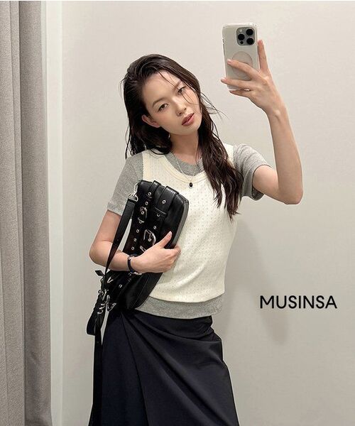 LETERIE(レテリー)の「BASIC FLOWER SLEEVELESS_IVORY(Tシャツ/カットソー・レディース・アイボリー・FREE)」の6枚目の写真