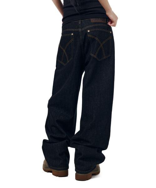 AAKAM（アーカム）の「Oblique Button Denim Pants (Black)（デニムパンツ・レディース・その他・1/2）」の9枚目の写真