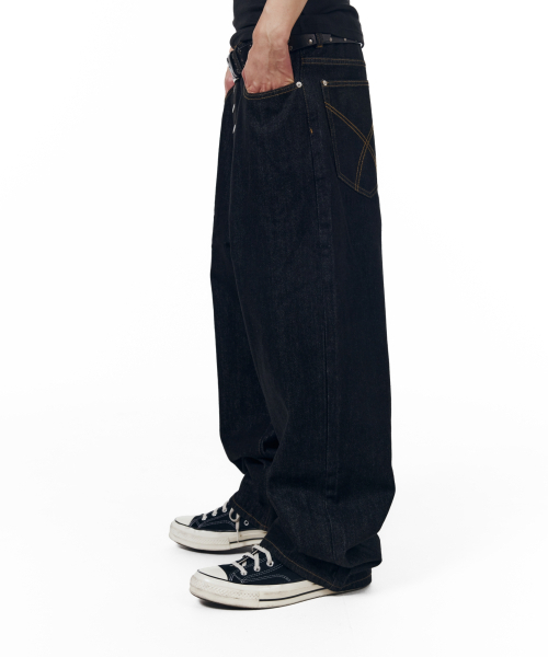 AAKAM（アーカム）の「Oblique Button Denim Pants (Black)（デニムパンツ・レディース・その他・1/2）」の15枚目の写真