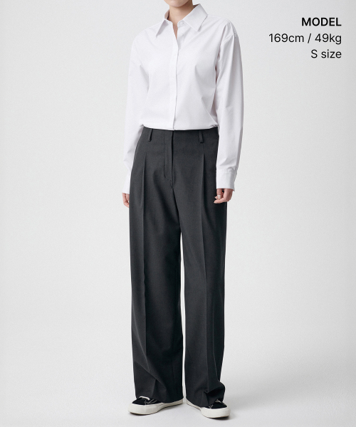 MUSINSA STANDARD WOMAN（ムシンサスタンダードウーマン）の「ウィメンズリンクルフリーシャツ[ホワイト]（シャツ/ブラウス・レディース・その他・SMALL/MEDIUM/LARGE/X-SMALL）」の4枚目の写真