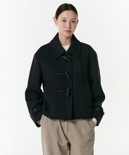 【45rpm 】ダッフルコートコート ショート ブルゾン M ウール aee104b9dc650e22141ff6841e499c