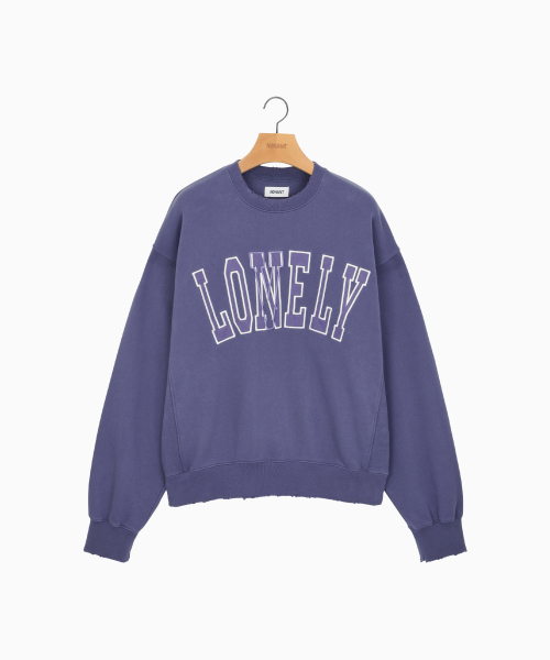 NOHANT(ノアン)の「LONELY/LOVELY DAMAGE SWEATSHIRT INDIGO BLUE(スウェット・メンズ・ダークブルー・SMALL/MEDIUM/LARGE)」の8枚目の写真