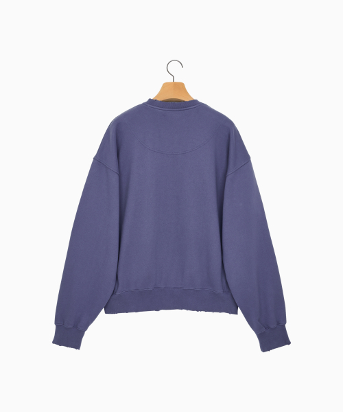 NOHANT(ノアン)の「LONELY/LOVELY DAMAGE SWEATSHIRT INDIGO BLUE(スウェット・メンズ・ダークブルー・SMALL/MEDIUM/LARGE)」の9枚目の写真