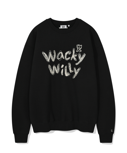 Wacky WiLLy（ワッキーウィリー）の「タイポ刺繍裏起毛スウェットブラック（スウェット・レディース・その他・SMALL/MEDIUM/LARGE/X-LARGE）」の2枚目の写真