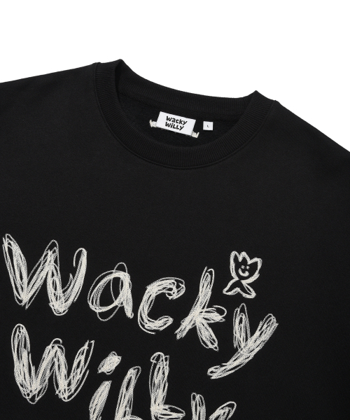 Wacky WiLLy（ワッキーウィリー）の「タイポ刺繍裏起毛スウェットブラック（スウェット・レディース・その他・SMALL/MEDIUM/LARGE/X-LARGE）」の4枚目の写真