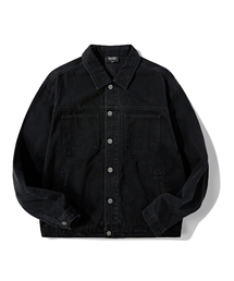 Verdnt（バーダント）の「ガーメントダイツイルワークジャケット[ブラック]（デニムジャケット）」