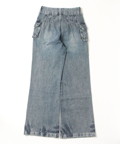 TITTY&CO.（ティティーアンドコー）の「ポケット付きワイドストリートデニム（デニムパンツ・レディース・ブルー・SMALL/MEDIUM）」の2枚目の写真