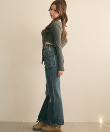 TITTY&CO. | ポケット付きワイドストリートデニム(デニムパンツ)